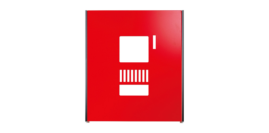 表札総合メーカー|福彫|ステンレスブラック板（玄関子機 H170（mm 